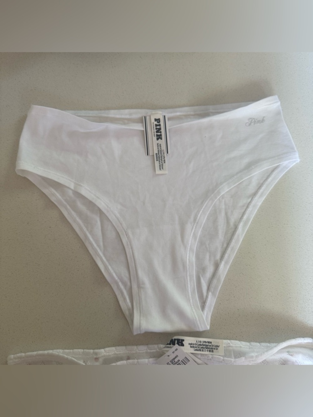 Victoria’s Secret White Cotton Modal High leg Panty Size Large NWT!